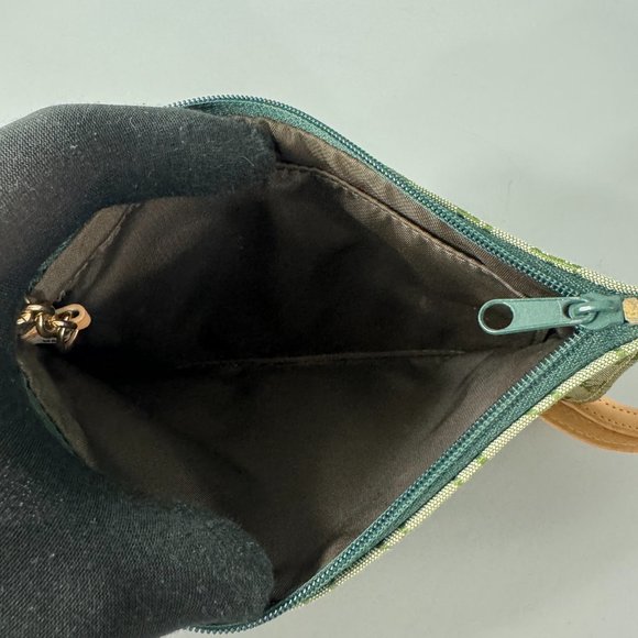 Dooney & Bourke Green DB Monogram Canvas Wristlet - Picture 10 of 12